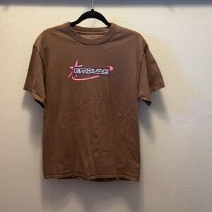Empyre Brown Short Sleeve Tee with Pink Logo